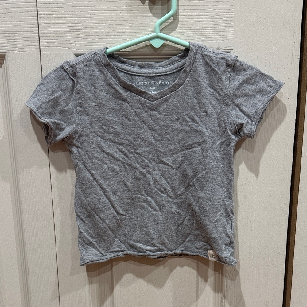 Burt's Bees Baby Gray Short Sleeve Tee 12month